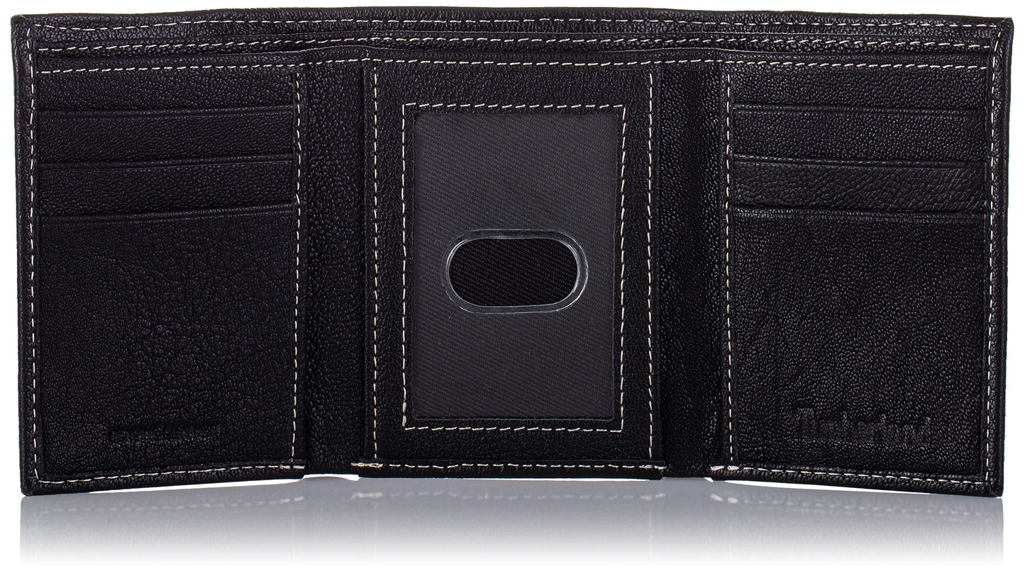 Timberland - portafolios de seguridad triple para hombre (piel), Negro, Talla única