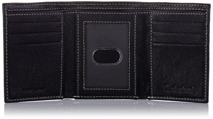 Timberland - portafolios de seguridad triple para hombre (piel), Negro, Talla única