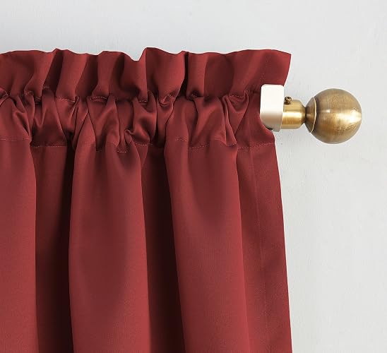Sun Zero No. 918 Andorra Collection Panel de Cortina Transparente con Flores aplastadas, Rojo, 40" x 84", 1, 1