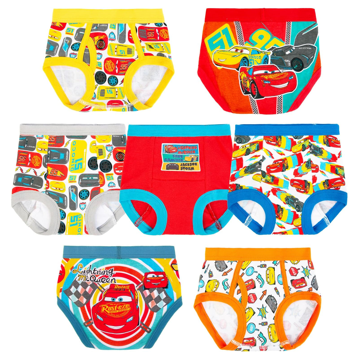 Disney Cars - Pantalones de entrenamiento y ropa interior para niños pequeños en tallas 2T, 3T, 4T Ropa interiorNiños