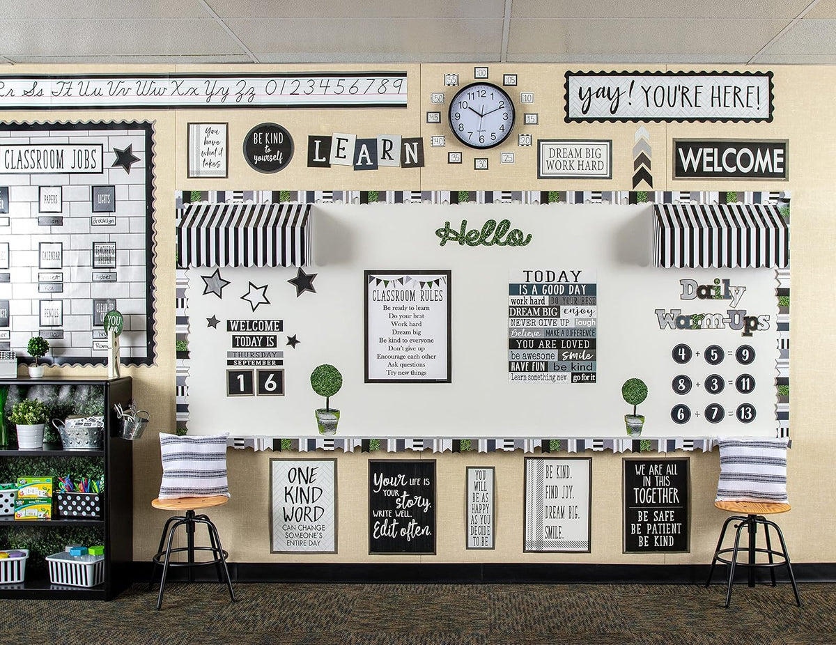 Teacher Created Resources - Juego de tablones de anuncios para decoración de pared (TCR8505)
