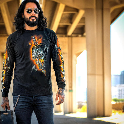 Hot Leathers Camisetas de Capa Base para Hombre, Color Negro, Talla XL de EE. UU