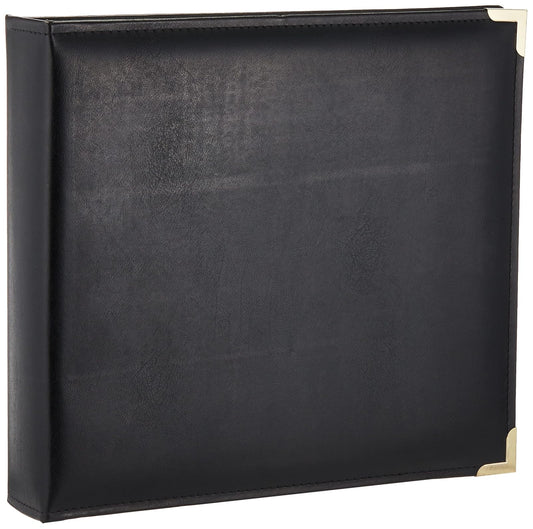 Pioneer 12 Inch by 12 Inch 3-Ring Sewn Oxford Cover Memory Book Binder, Black