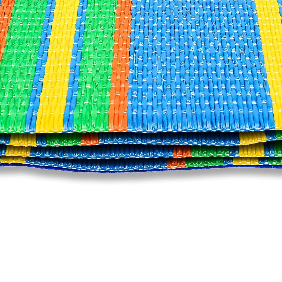 Camco - Tapete con Correa, diseño de Rayas, Azul y Verde, 72" x 108"
