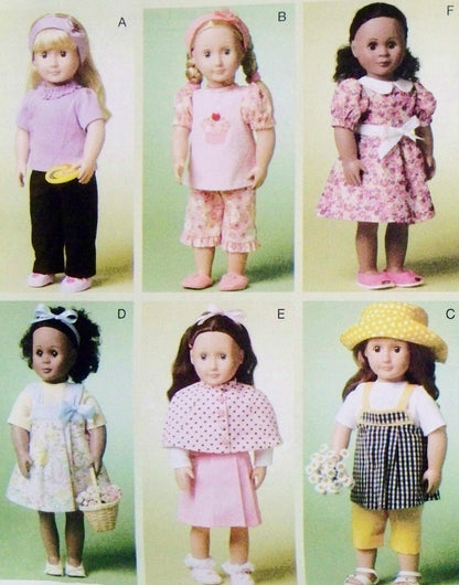 McCall Patterns M6526 18-Inch/46cm Doll Clothes, One Size