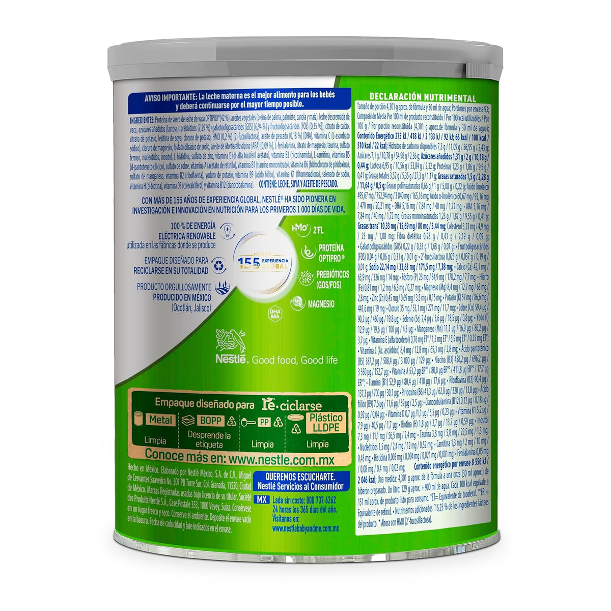 NAN Expert Pro Prebio AE Fórmula para Lactantes a Partir del Nacimiento, de 0 a 6 meses, con Prebióticos y DHA-ARA Lata 400 g