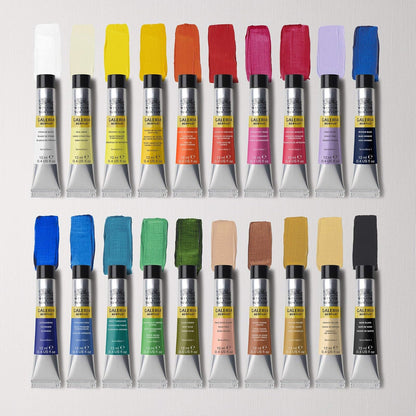 Winsor & Newton Galeria - Juego de tubos acrílicos (20 unidades, 20 farben en tubo de 12 ml), multicolor