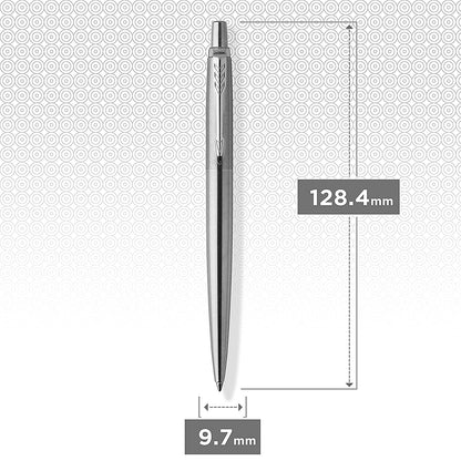 Parker Jotter Boligrafo Acero Inoxidable Terminado En Cromo Tinta Azul Punto Mediano