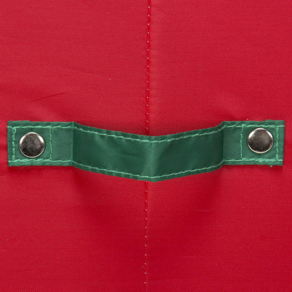 Household Essentials Holiday Dinnerware Storage Chest for Saucers, Red with Green Trim
