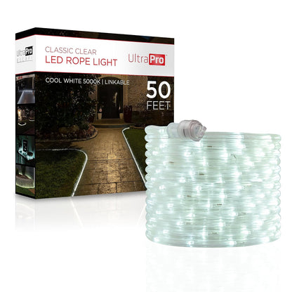 UltraPro Cuerda de Luces LED Clásica para Interior y Exterior - 50ft - Blanco fresco