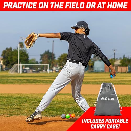 GoSports - Juego de 6 Pelotas con Peso pliométricas para Entrenamiento de béisbol y sóftbol, Elige Pro o Elite