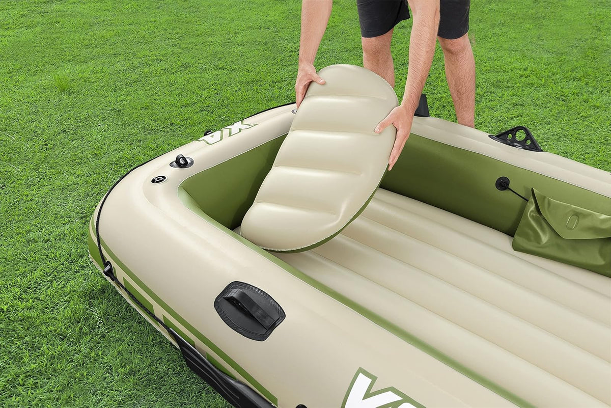 Hydro-Force 9'8" x 54" Voyager X3 Inflatable Raft Set | Fits Up to 3 Adults | Includes Boat, Aluminum Oars, Hand Pump, Gear Pouch, Carry Bag, Repair Patch Kit
