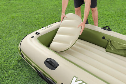Hydro-Force 9'8" x 54" Voyager X3 Inflatable Raft Set | Fits Up to 3 Adults | Includes Boat, Aluminum Oars, Hand Pump, Gear Pouch, Carry Bag, Repair Patch Kit