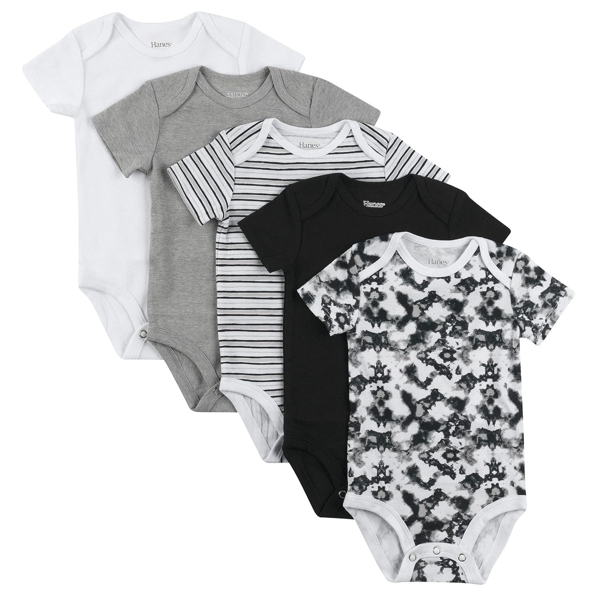 Hanes - 18-24 Meses - Blanco - Gris - Negro