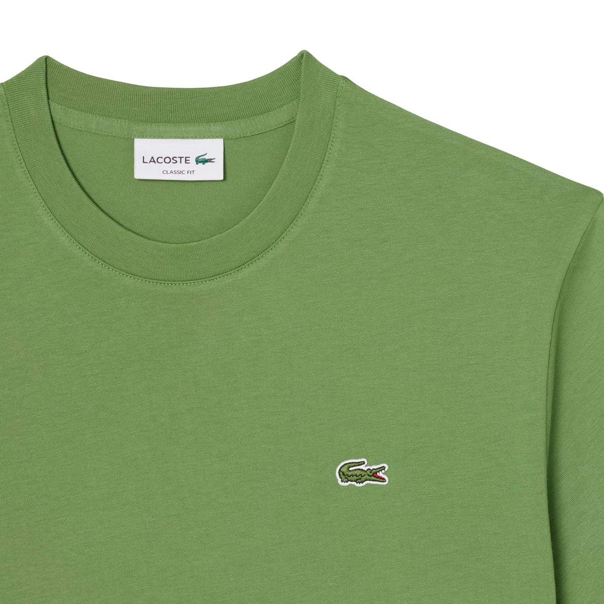 Lacoste Playera de Manga Corta con Cuello Redondo y Ajuste clásico CamisetaHombre