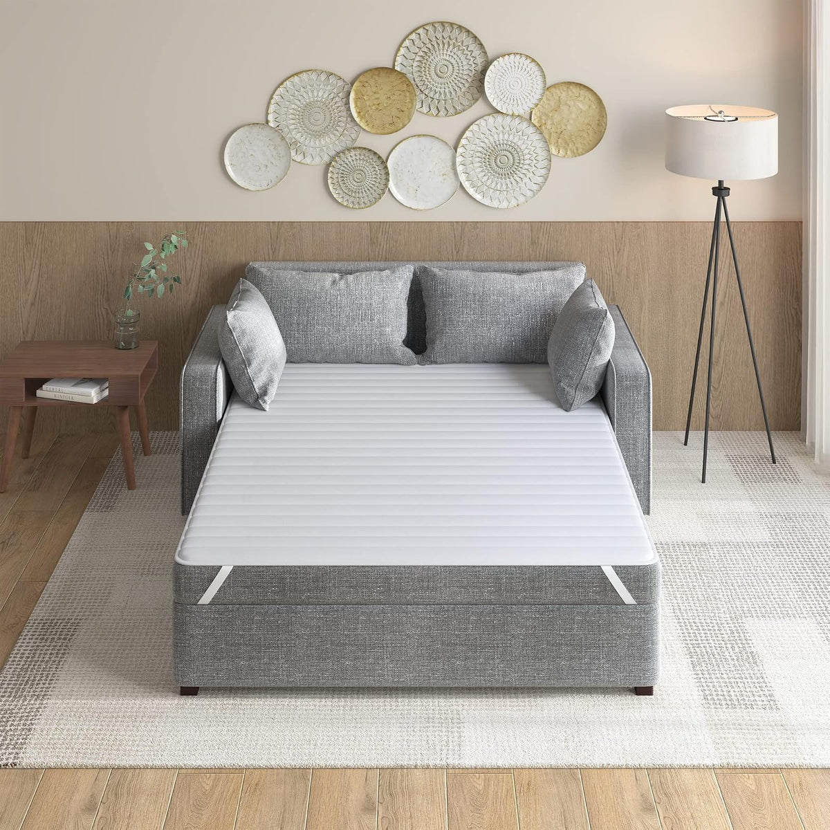 Comfort Classics Cojín de microfibra para sofá cama Frisco, blanco, 60 x 72 "