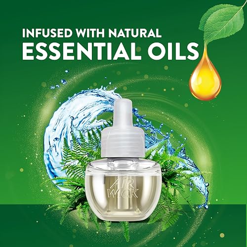 Air Wick Aromatizante de Ambiente Continuo, Fresh Waters, 5 repuestos de 20 ml c/u