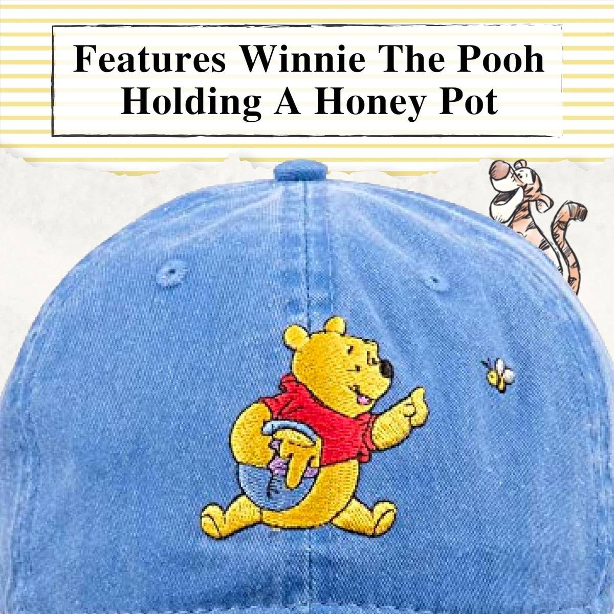 Concept One Disney Winnie The Pooh Dad - Gorra de béisbol Ajustable de algodón con ala Curvada Sombrero de papá Unisex Adulto