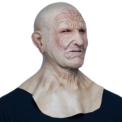 Elder Man, Máscara Divertida de Imitación de Hombre Adulto, Máscaras de Viejos Abuelos Ideal para Halloween y Fiestas de Disfraces