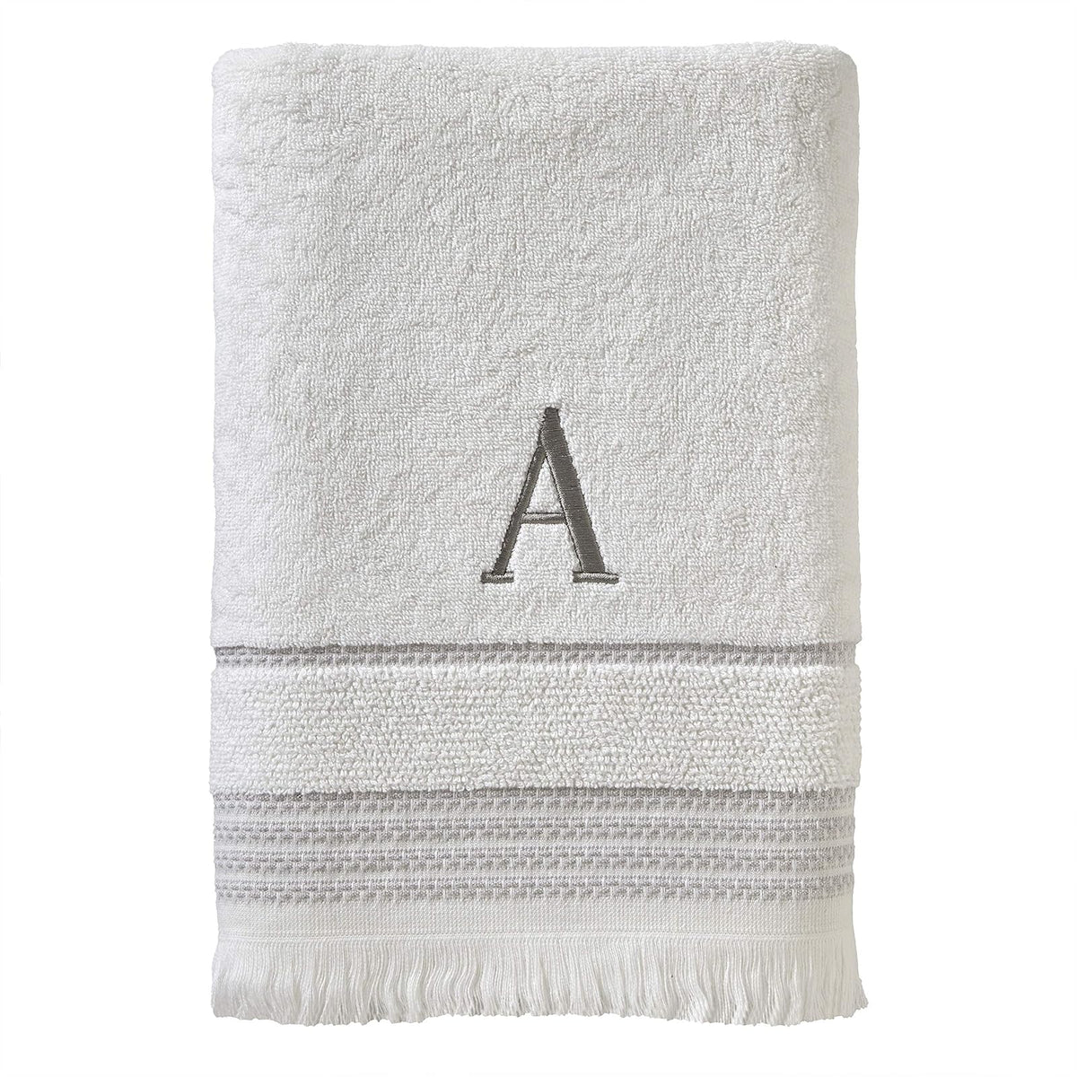SKL Home - Toalla de baño Casual Monograma, A, 28 x 54, A