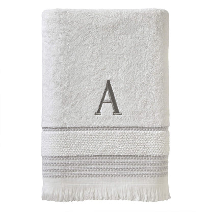 SKL Home - Toalla de baño Casual Monograma, A, 28 x 54, A