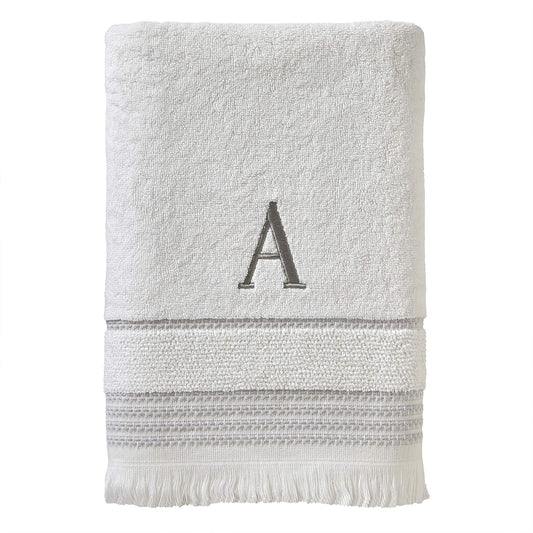 SKL Home - Toalla de baño Casual Monograma, A, 28 x 54, A