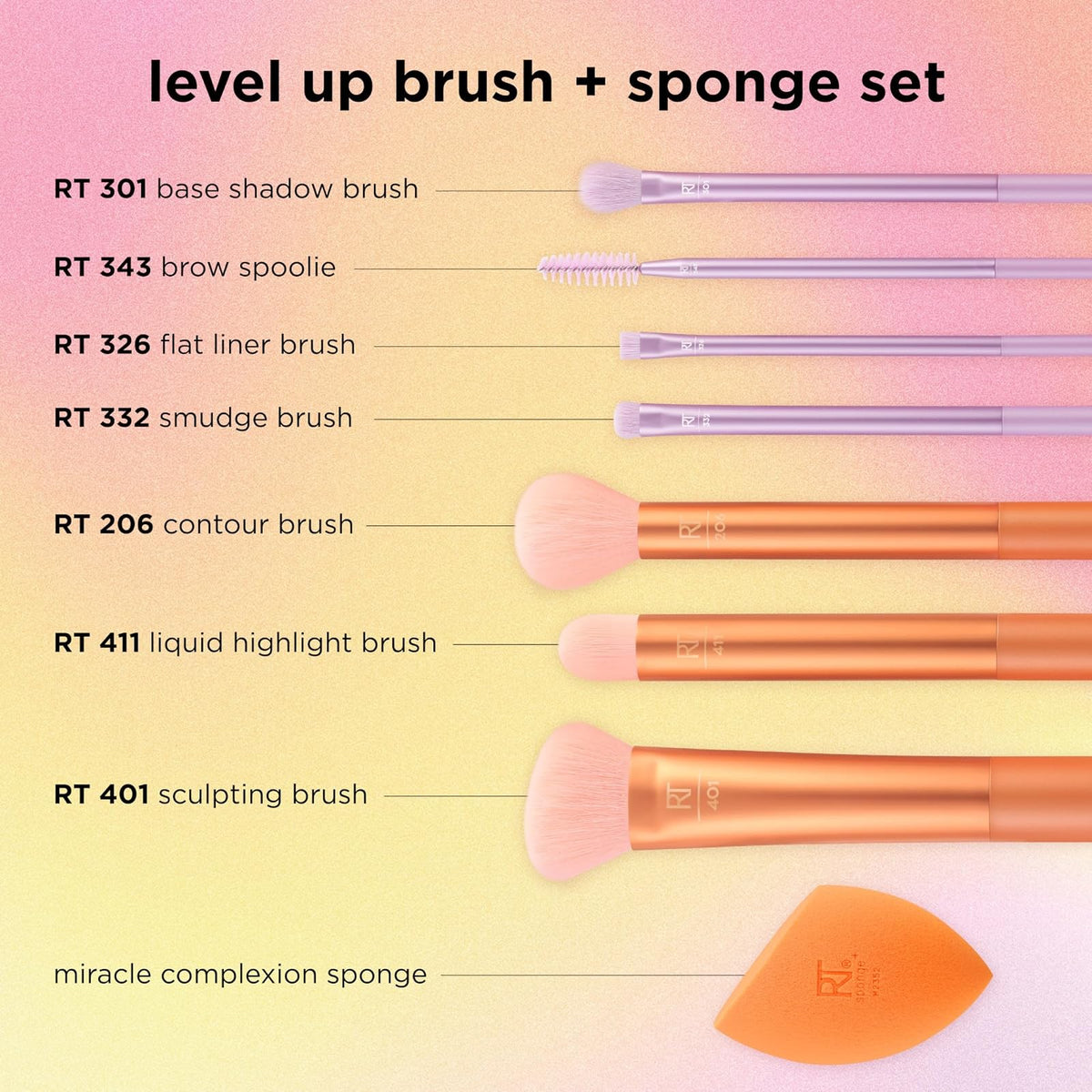 RT Level Up Brush + Sponge Set