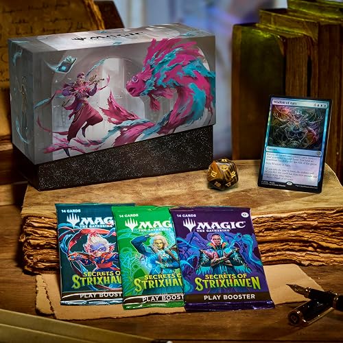 Magic: The Gathering Secrets of Strixhaven - Bundle (9 Play Boosters, 30 Lands, 1 Alt-Art Card + Exclusive Accessories) en Inglés