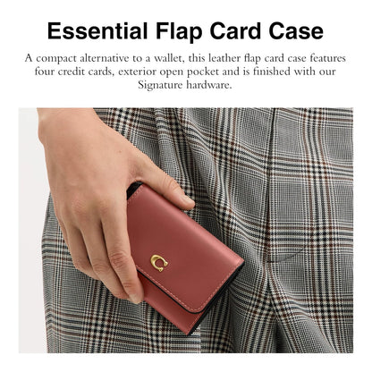 Coach Essential - Funda para tarjetas con solapa, B4/Merlot