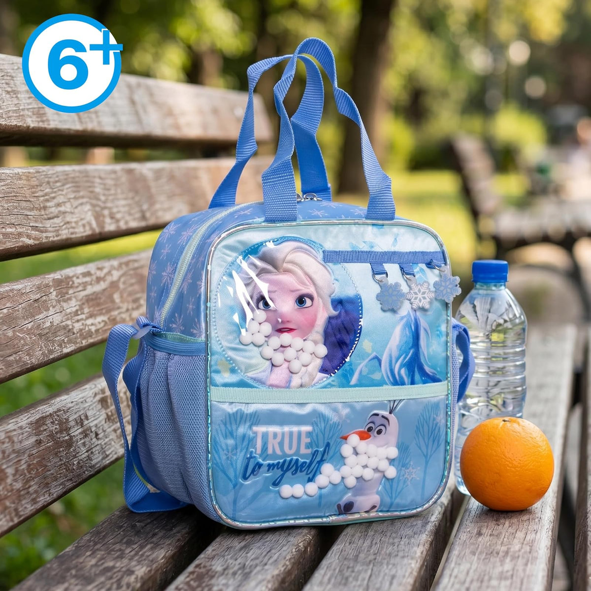 Ruz Lonchera Infantil y Preescolar | Frozen | 100% Poliéster Capacidad 3 Litros | Lonchera de Tela para Niños con Compartimento y Asa de Mano | Recomendado desde 3 años