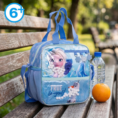 Ruz Lonchera Infantil y Preescolar | Frozen | 100% Poliéster Capacidad 3 Litros | Lonchera de Tela para Niños con Compartimento y Asa de Mano | Recomendado desde 3 años