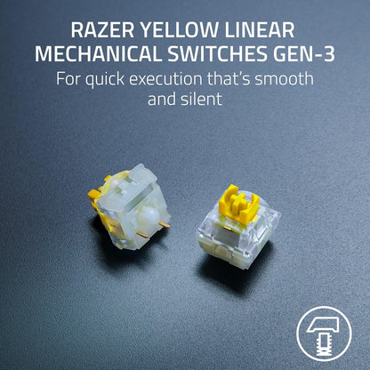 Razer V4 X Teclado mecánico para Juegos: interruptores Amarillos lineales y silenciosos, 6 Teclas Macro - Chroma RGB - Teclas ABS Dobles - Teclas de Rodillo y Medios Snap Tap - Edición