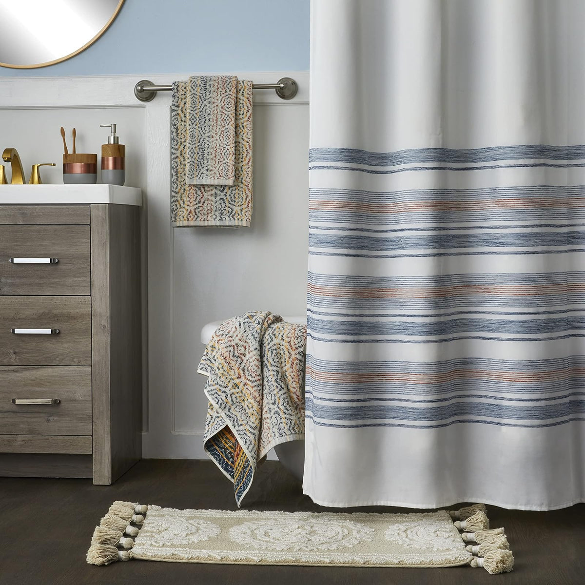 SKL Home Rhapsody - Toalla de baño de Alta Calidad, 100% algodón, 550 g/m², Reversible, Suave y Absorbente, Especia