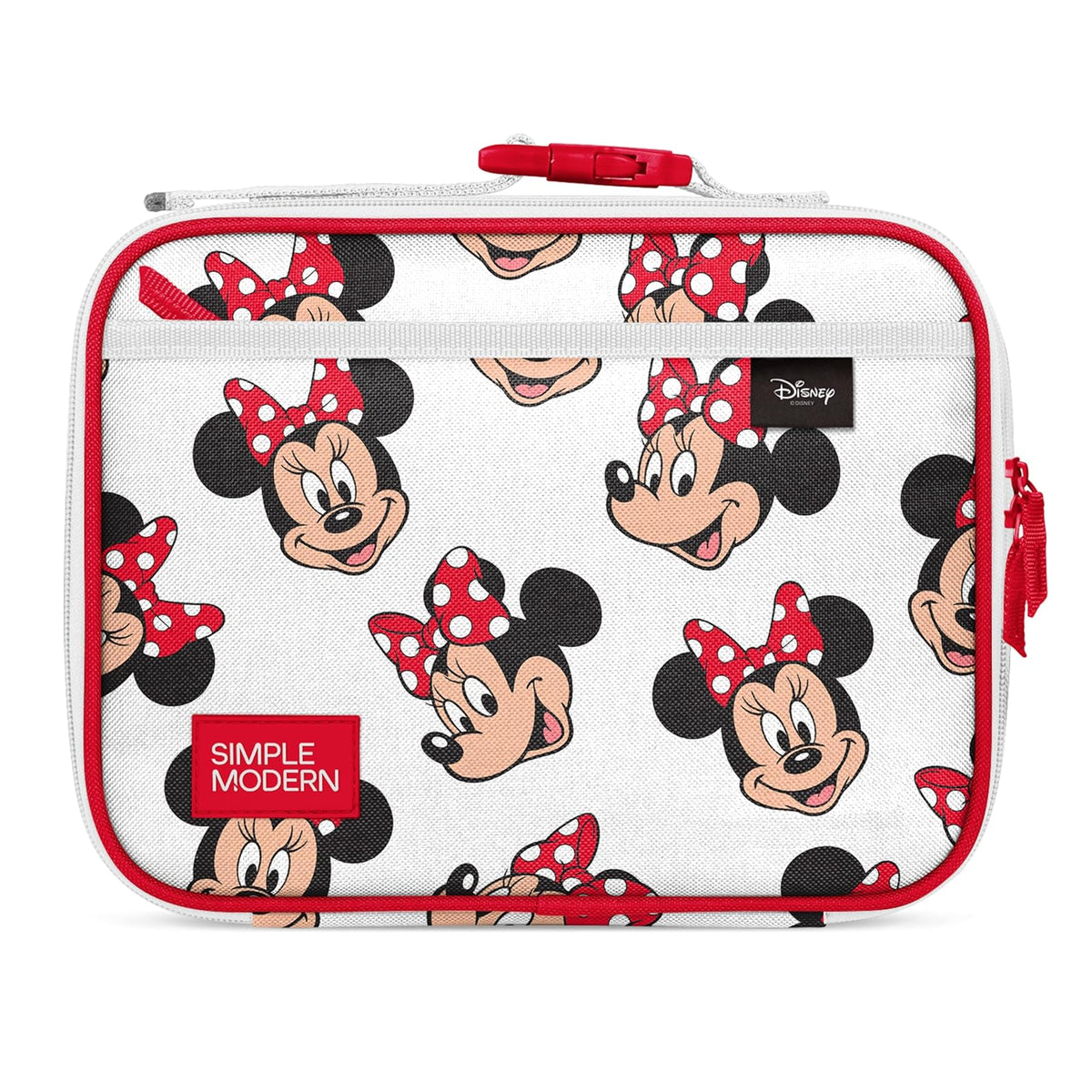 Simple Modern Hadley Lonchera Infantil Reutilizable con Bolsillos, 4 L - Regular - Disney: Minnie Mouse Fun