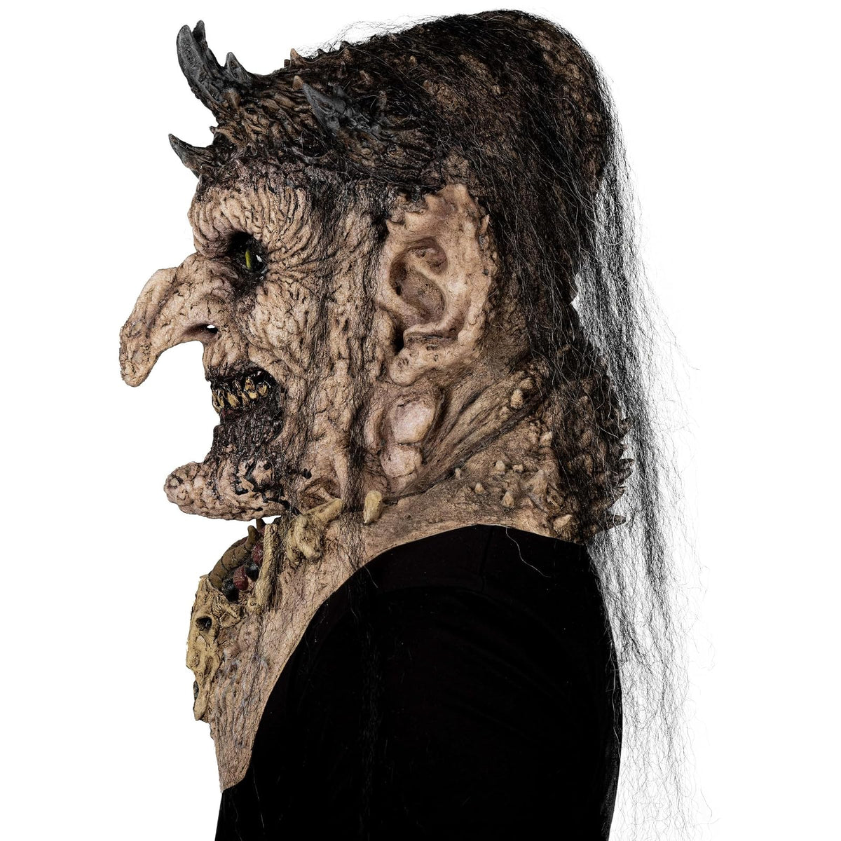 Ghoulish Productions Máscara De Látex Priestess of Hell Flesh, Accesorio Látex Cosplay Bruja, Disfraz Aterrador para Halloween y Fiestas Temáticas, Cosplay Witch Guardiana, Diseño Artesanal Head Mask
