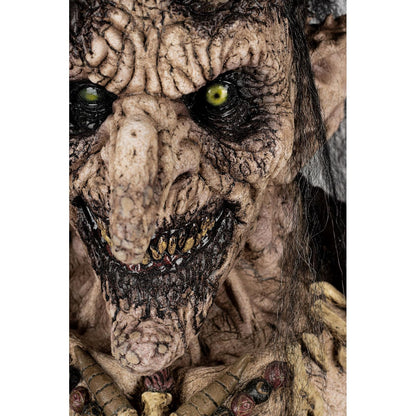 Ghoulish Productions Máscara De Látex Priestess of Hell Flesh, Accesorio Látex Cosplay Bruja, Disfraz Aterrador para Halloween y Fiestas Temáticas, Cosplay Witch Guardiana, Diseño Artesanal Head Mask