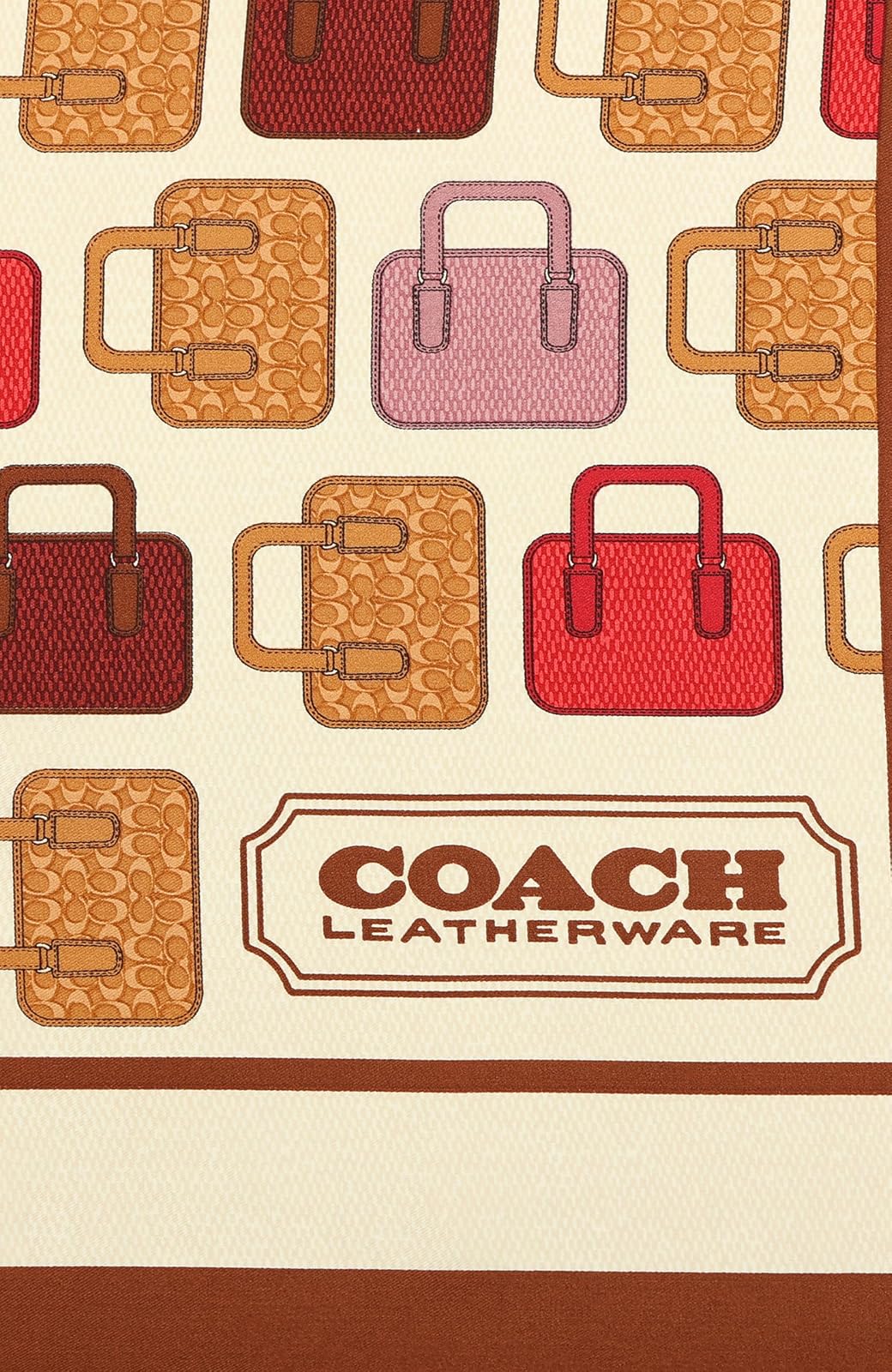 COACH Tromp Loeil Leather Bag Printed Silk Squ bufanda de seda Mujer