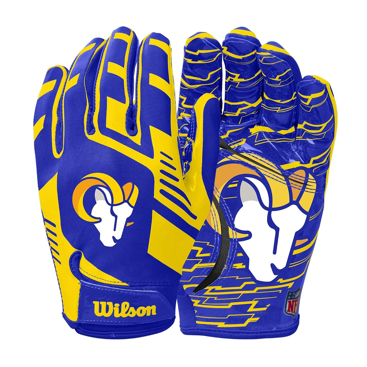 Wilson NFL Guantes Receptores de Fútbol Americano - Rams de Los Ángeles - Adulto