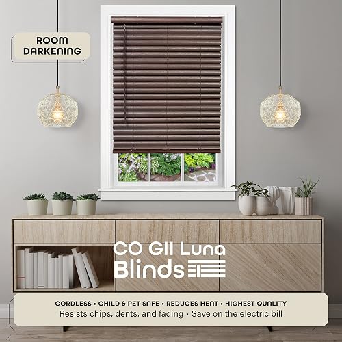 Achim Home Furnishings Cordless GII Luna 2" Vinyl Venetian Blind, 48" x 64", Mahogany