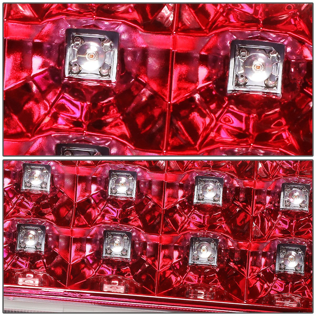 DNA Motoring Luz Trasera LED del Conductor y Pasajero, Cromado TL-C10-LED-CH-RD
