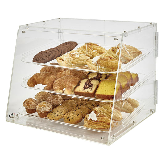 Winco ADC-3 - Vitrina de 3 pisos para exhibición de pastelería, acrílico