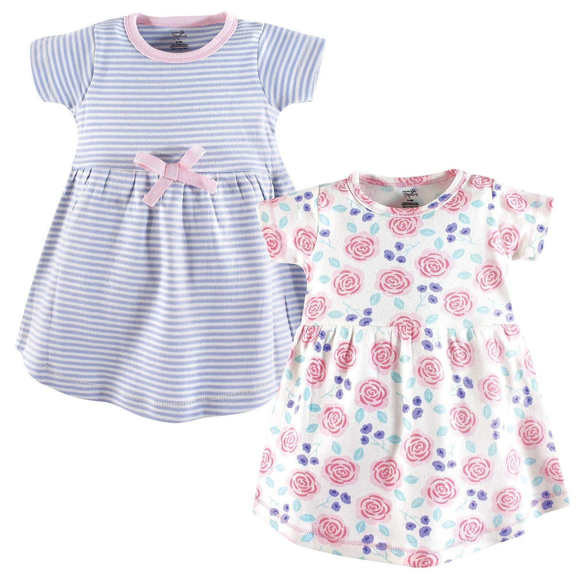 Touched by Nature Paquete de 2 Vestidos de algodón orgánico para niña
