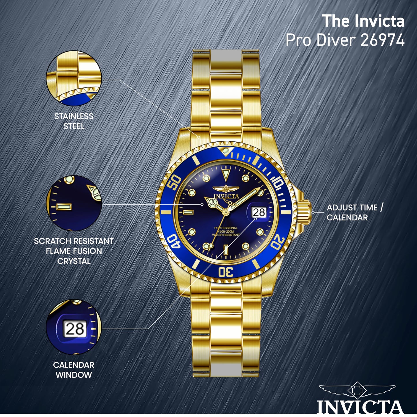 Invicta Pro Diver 26974 Reloj para Hombre Cuarzo - 40mm