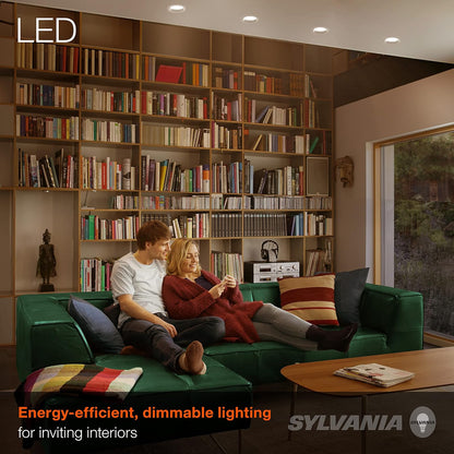 SYLVANIA - foco LED de inundación, equivalente a 65 W BR30, eficiente 8 W *, 10 años, regulable, acabado esmerilado, 650 lúmenes, blanco (40337), 2 unidades (paquete de 1)