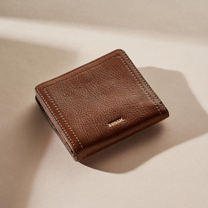 Fossil Women's Logan Leather RFID-Blocking Bifold Wallet