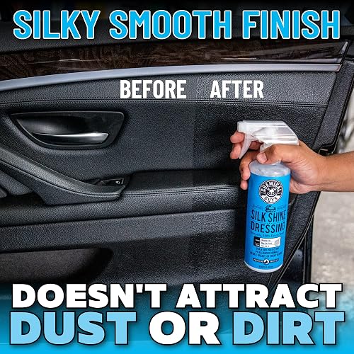 Chemical Guys Silk Shine Spray apresto y Protector seco al Tacto para neumáticos, molduras, Vinilo, plástico y más, Seguro para Automóviles, Camiones, Motocicletas, vehículos recreativos y más, 3,79 L