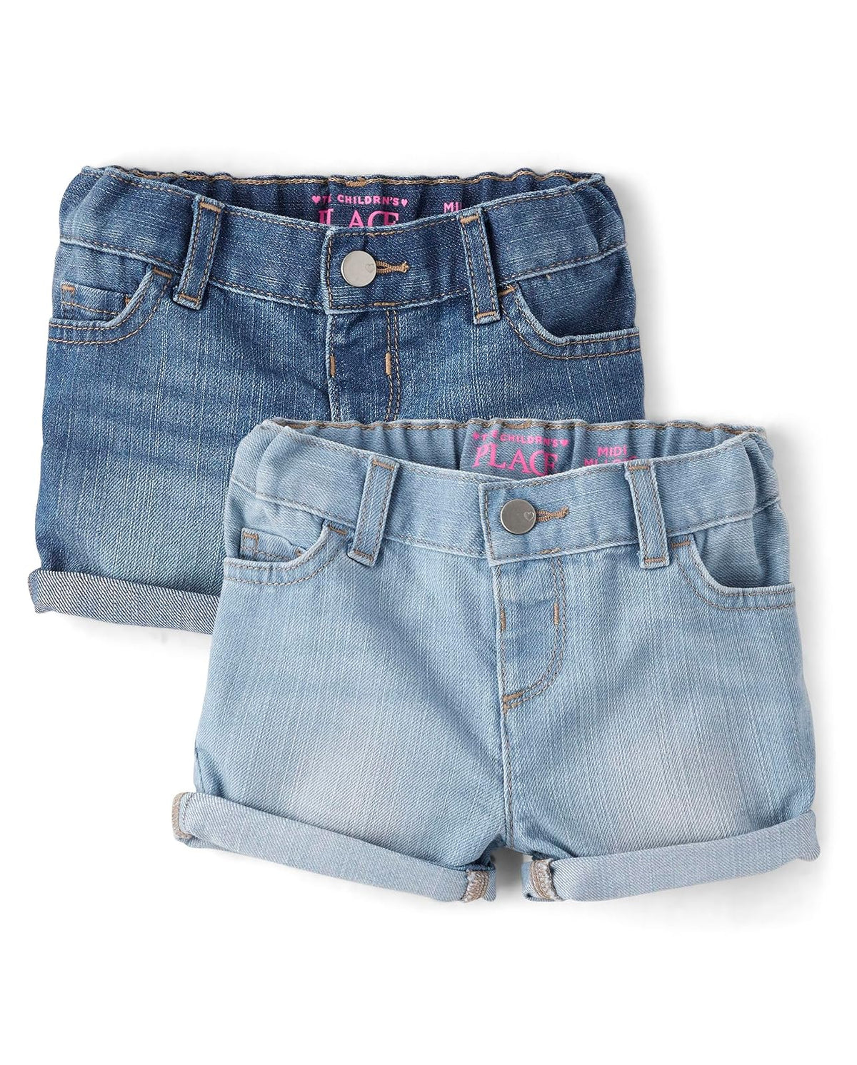 The Children's Place - Pantalones Cortos de Mezclilla para bebés y niños pequeños, Color Lirio