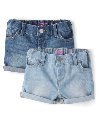 The Children's Place - Pantalones Cortos de Mezclilla para bebés y niños pequeños, Color Lirio