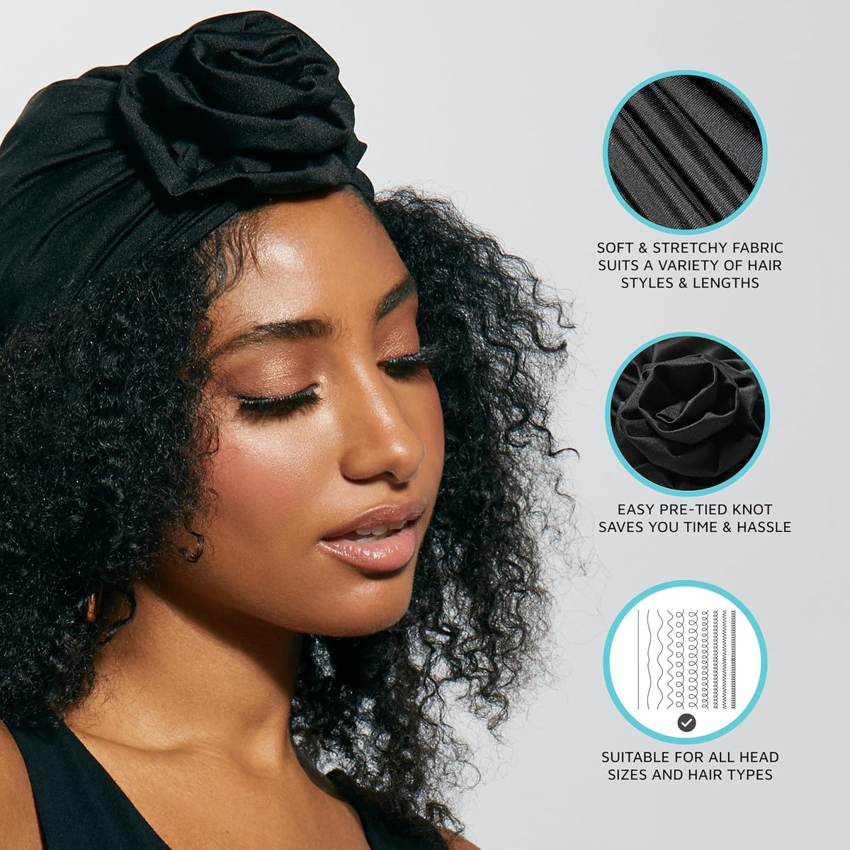 KISS COLORS & CARE Soft Satin Wrap Scarf -