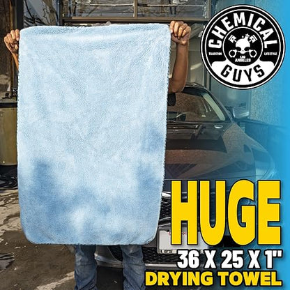 Chemical Guys Woolly Mammoth Toalla de Microfibra para Secadora (36" x 25") Automóviles,Camiones, Todoterrenos, Autocaravanas, Hogar, Mascotas, Suciedad, Azul